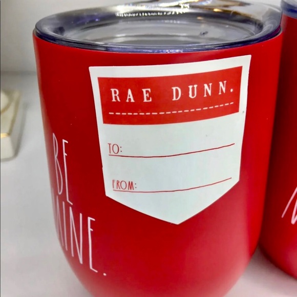 Rae Dunn BE MINE Two Insulated Stemless Tumblers NEW - Picture 4 of 5